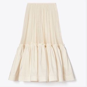 Tory Burch cotton tulle crinoline midi skirt